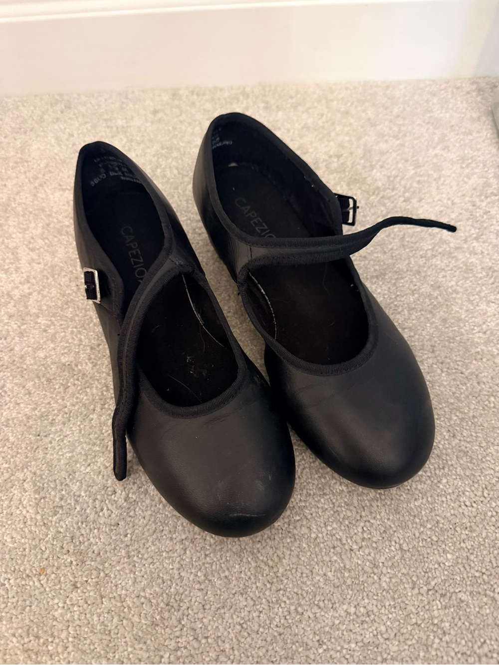 Capezio Kids' Black Mary Jane tap Dance Shoes